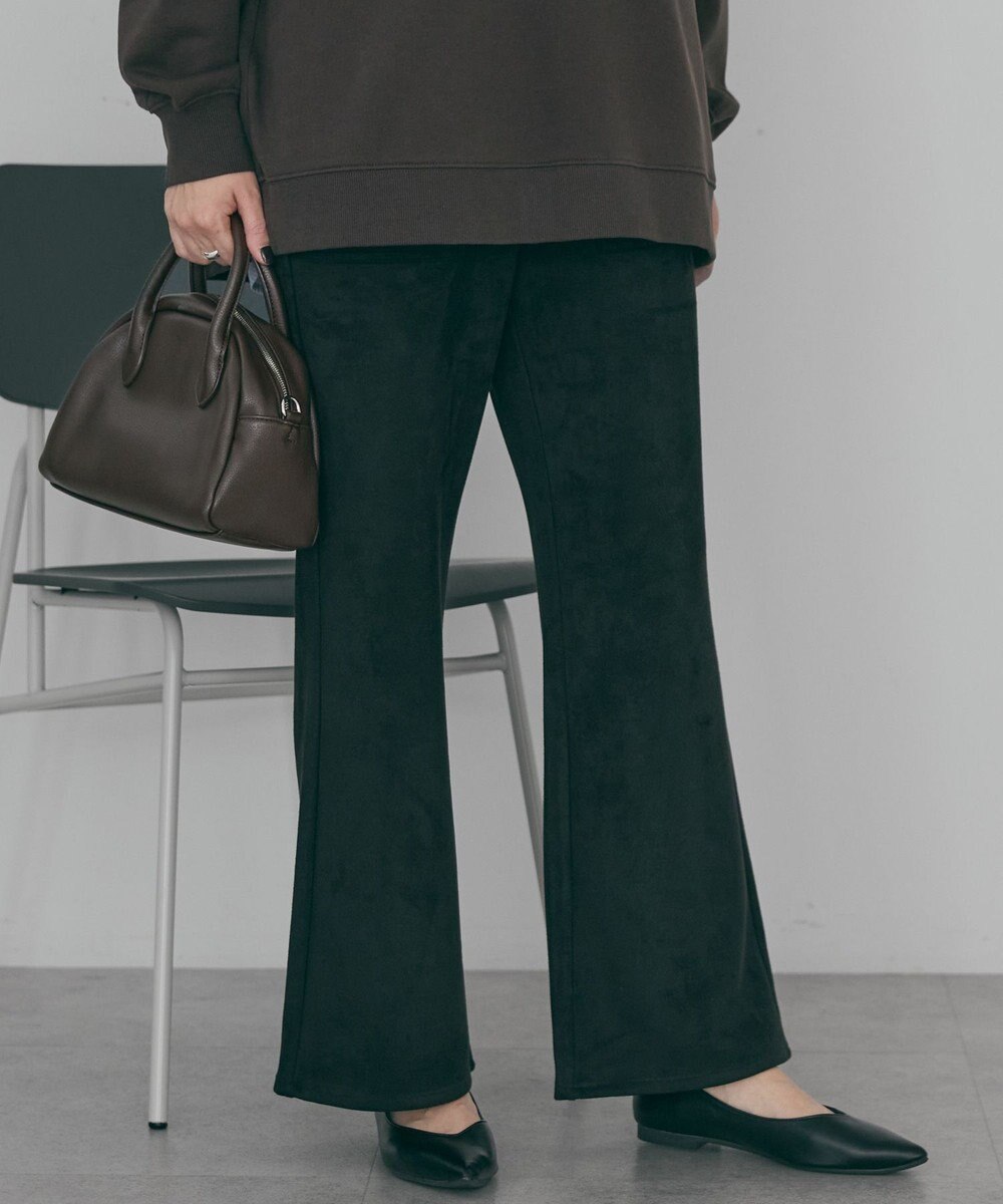 AMERICAN HOLIC ヌバック調ベイカーフレアパンツ 