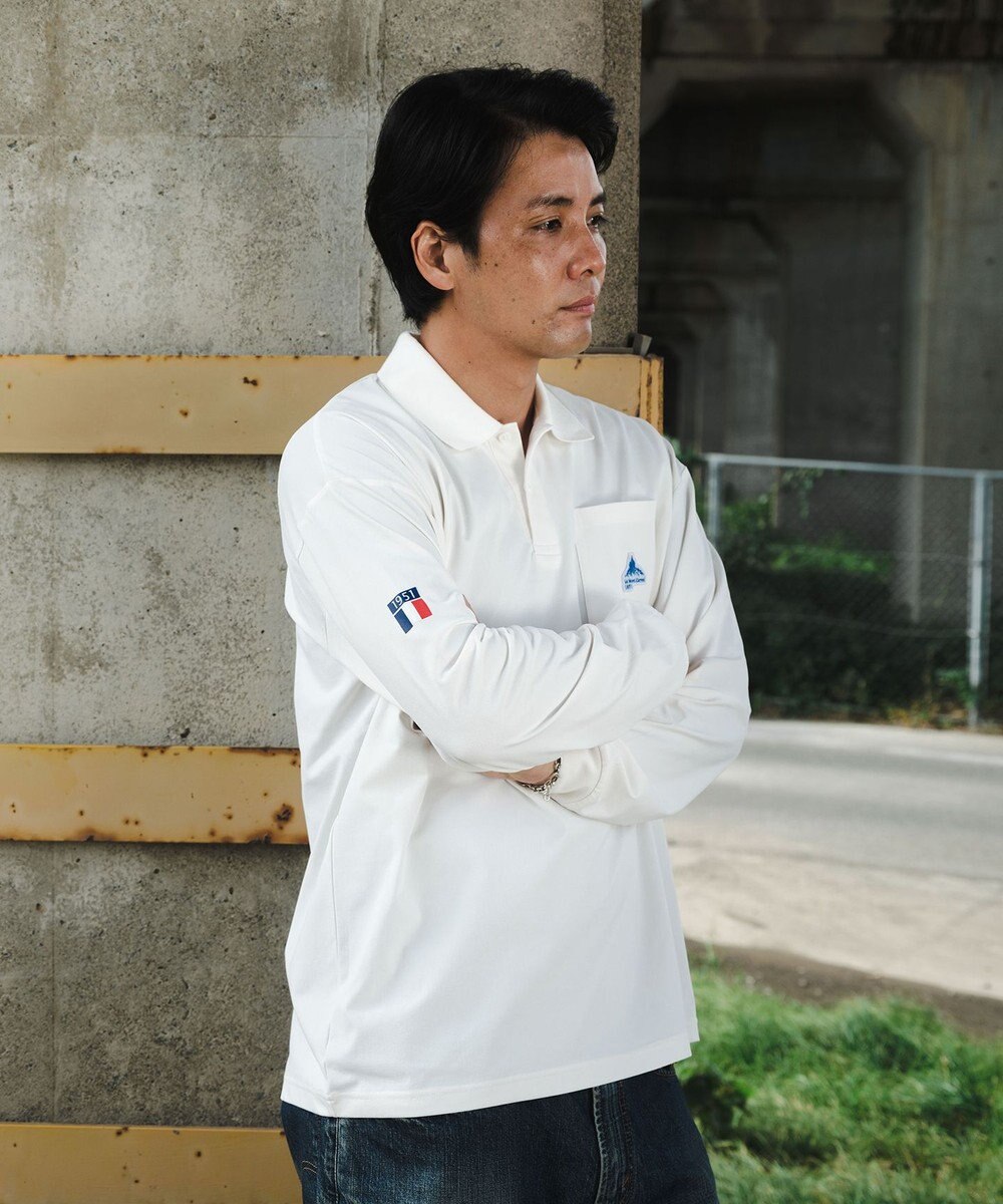 SHARE PARK MENS 【UVケア・吸水速乾・ストレッチ・軽量 】エンブレムポロTシャツ（L・XLサイズ） 