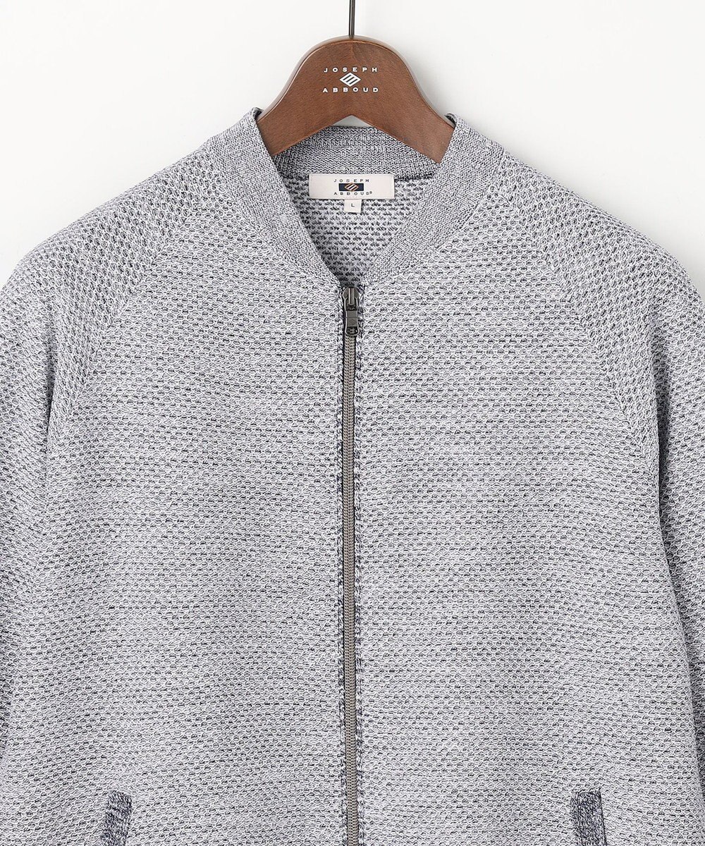 JOSEPH ABBOUD 【イタリア糸×エコ素材・通気性・軽量】スラブギマ×和紙 ニット ブルゾン 