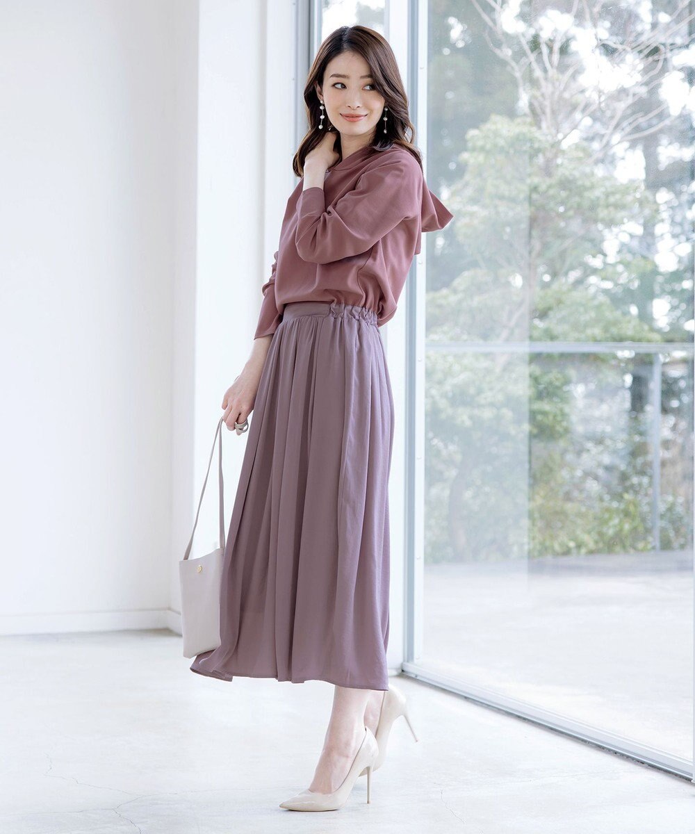 Tiaclasse L 【洗える】パーカードッキングワンピース 