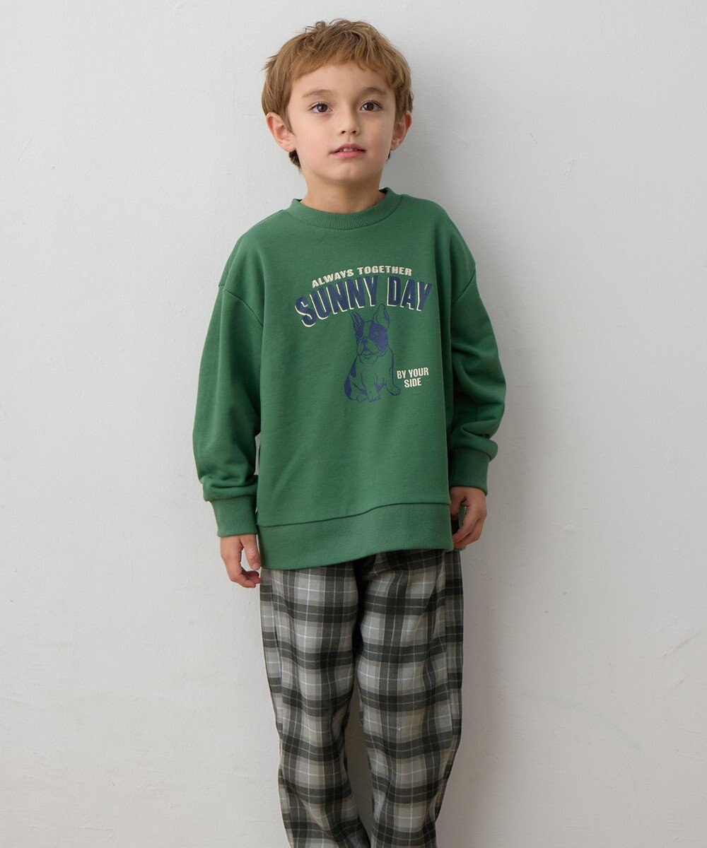 ANY KIDS アニマルプリント 裏毛トレーナー 