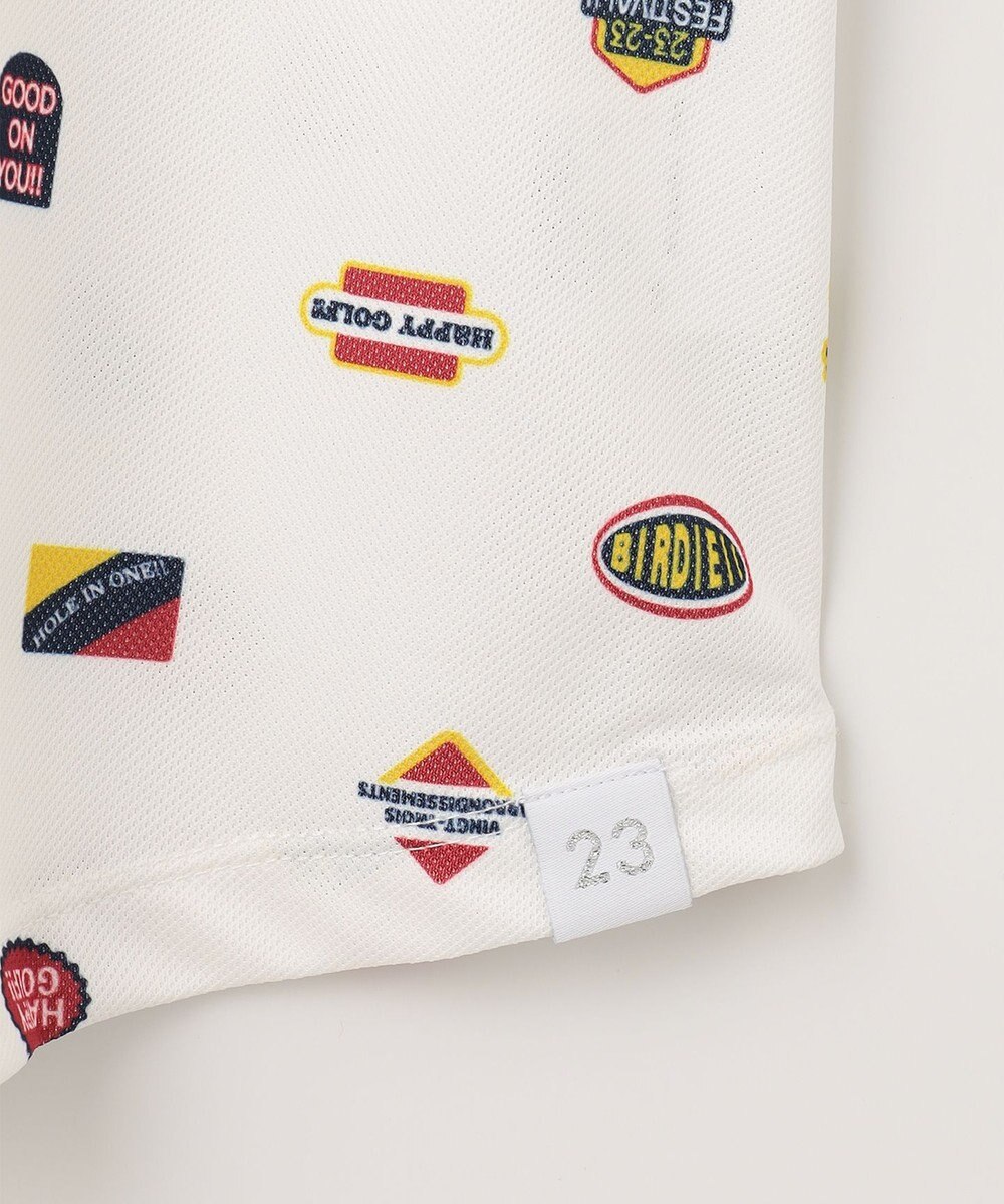 23区GOLF 【WOMEN】【UVケア/吸水速乾】マルチステッカープリント ポロシャツ 