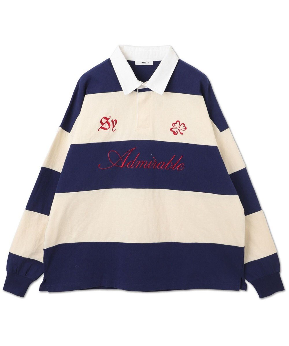 WEGO グラフィックラガーシャツ 