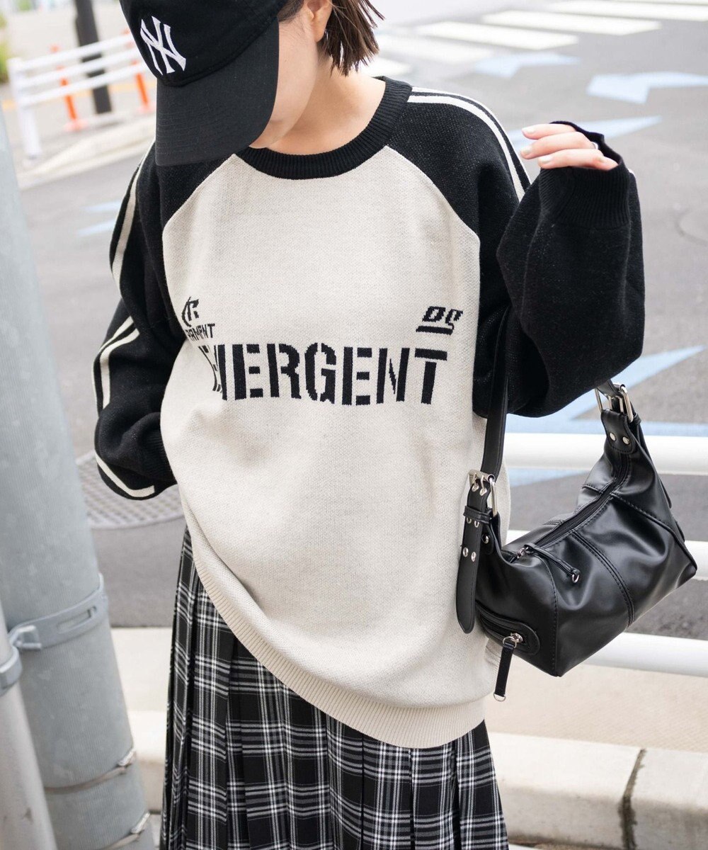 WEGO ゲームグラフィックラグランジャガードニット 