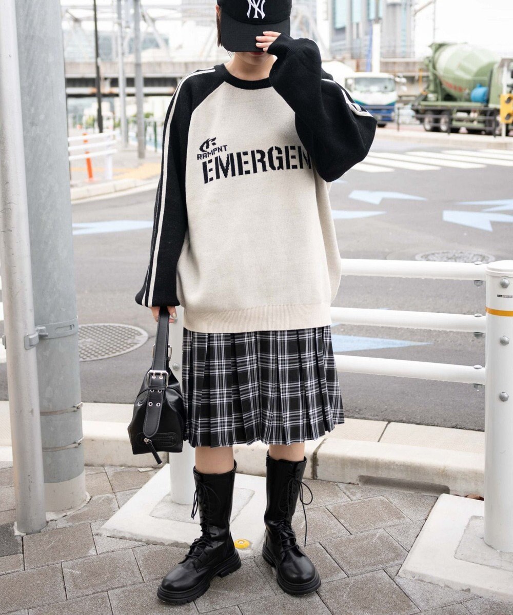 WEGO ゲームグラフィックラグランジャガードニット 