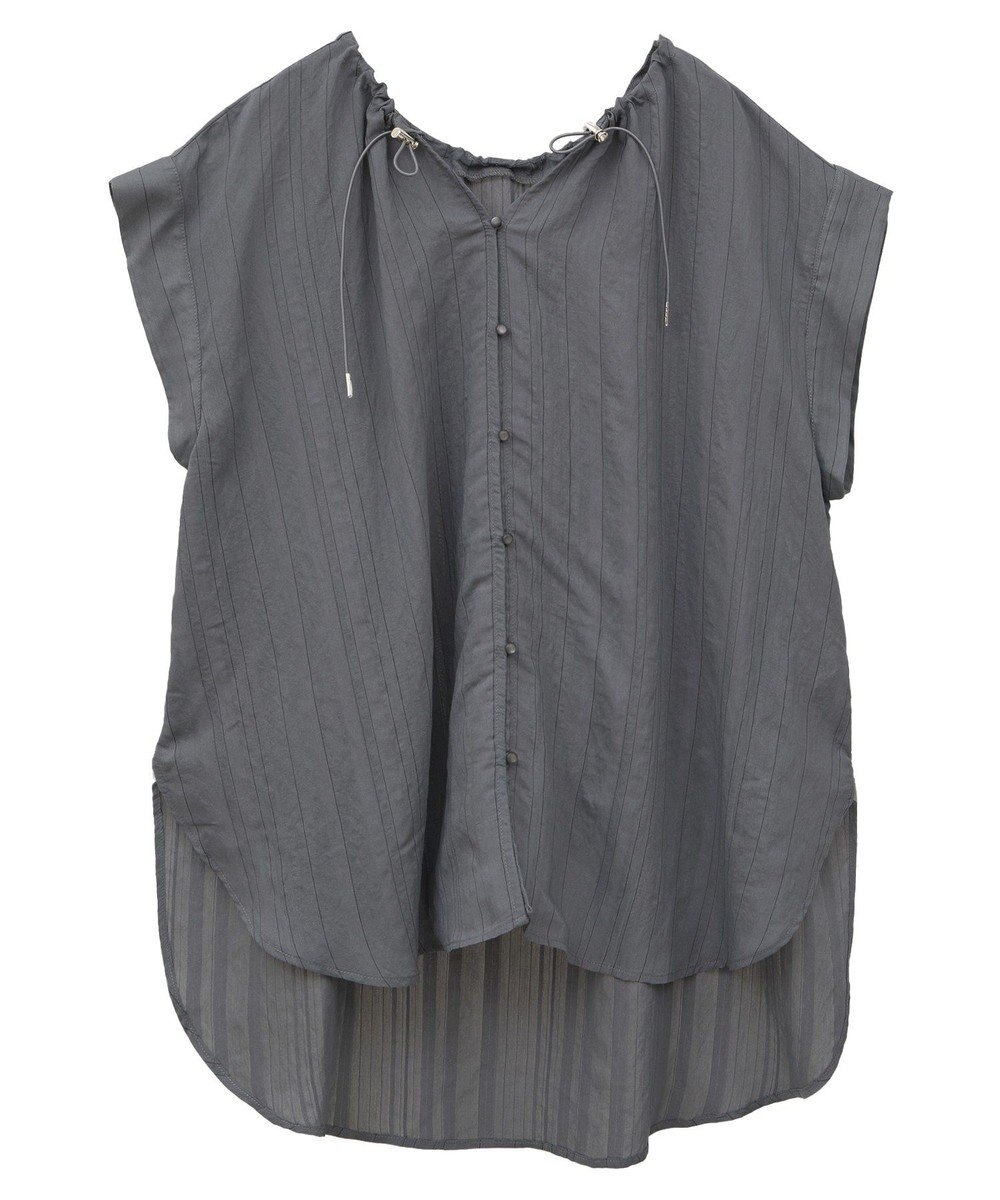 Green Parks ドロストネックフレンチスリーブブラウス 