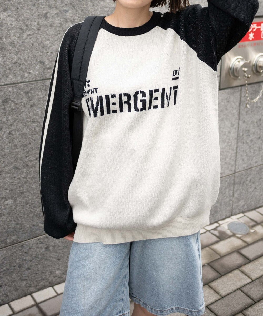 WEGO ゲームグラフィックラグランジャガードニット 