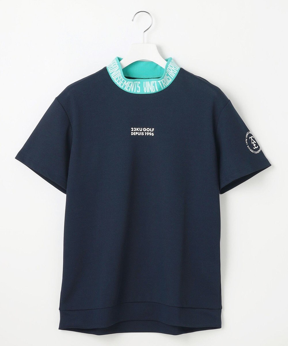 23区GOLF 【MEN】 4色から選べる ミニワッフルモックネック 