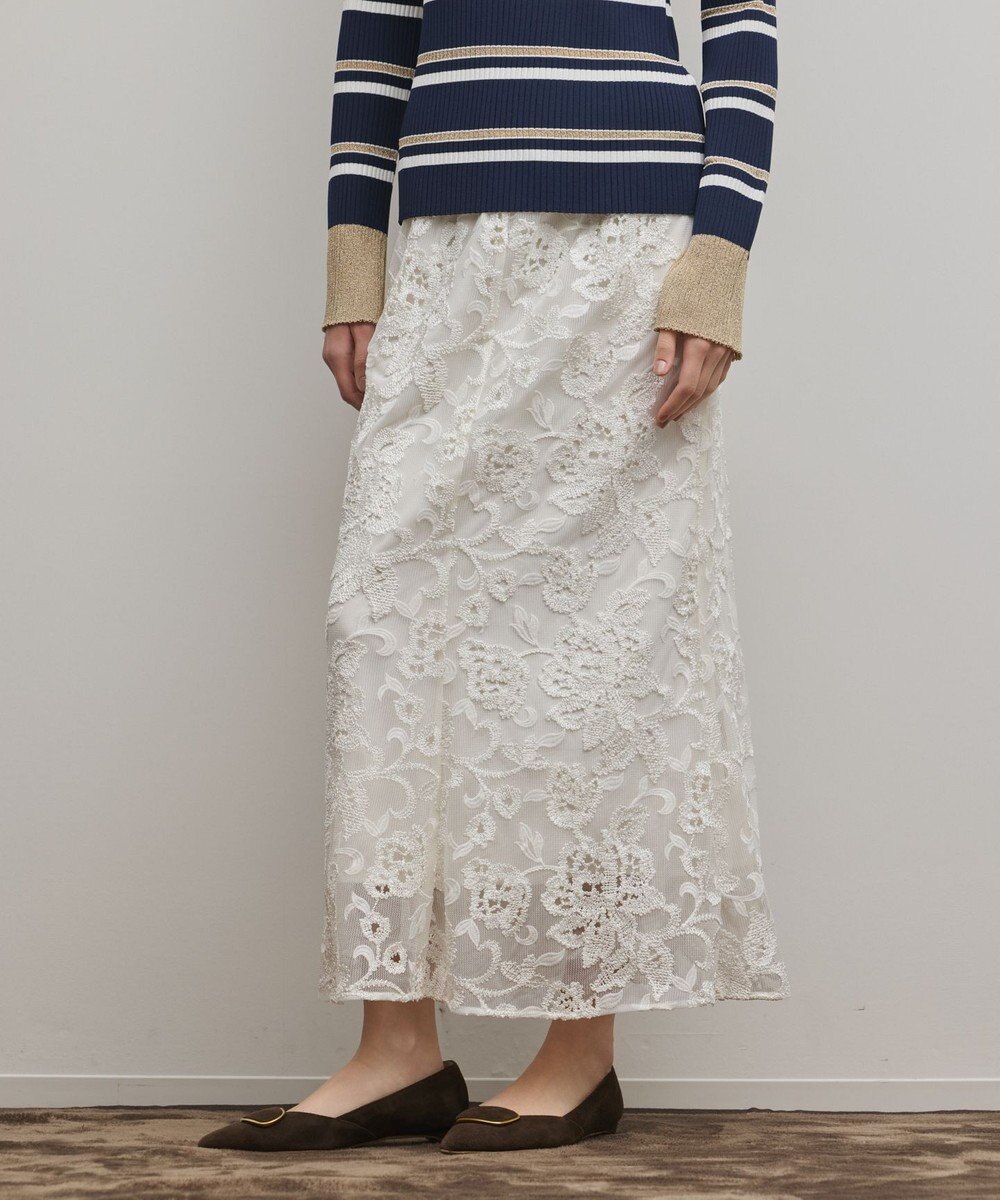 GRACE CONTINENTAL チュールレースマーメイドスカート 