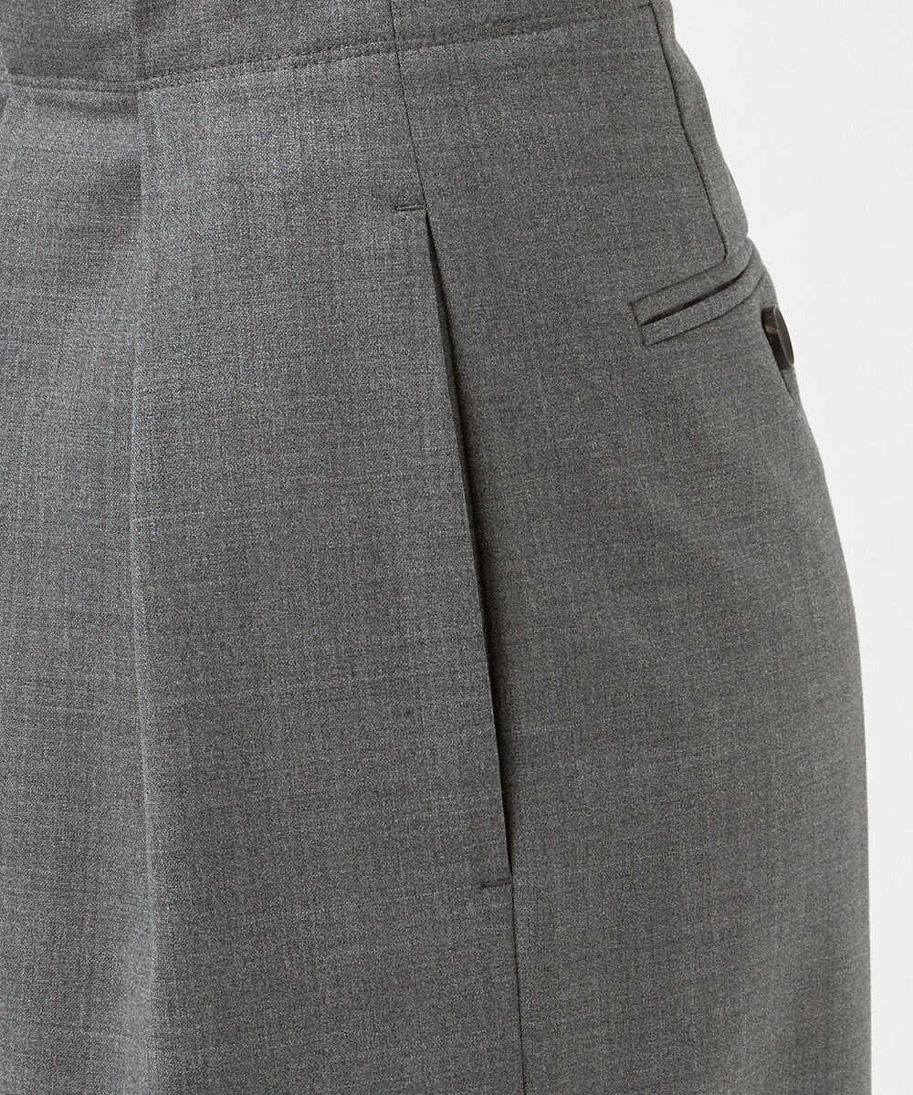 23区 【エステータ】ウールトロドライストレッチ タックワイドパンツ 