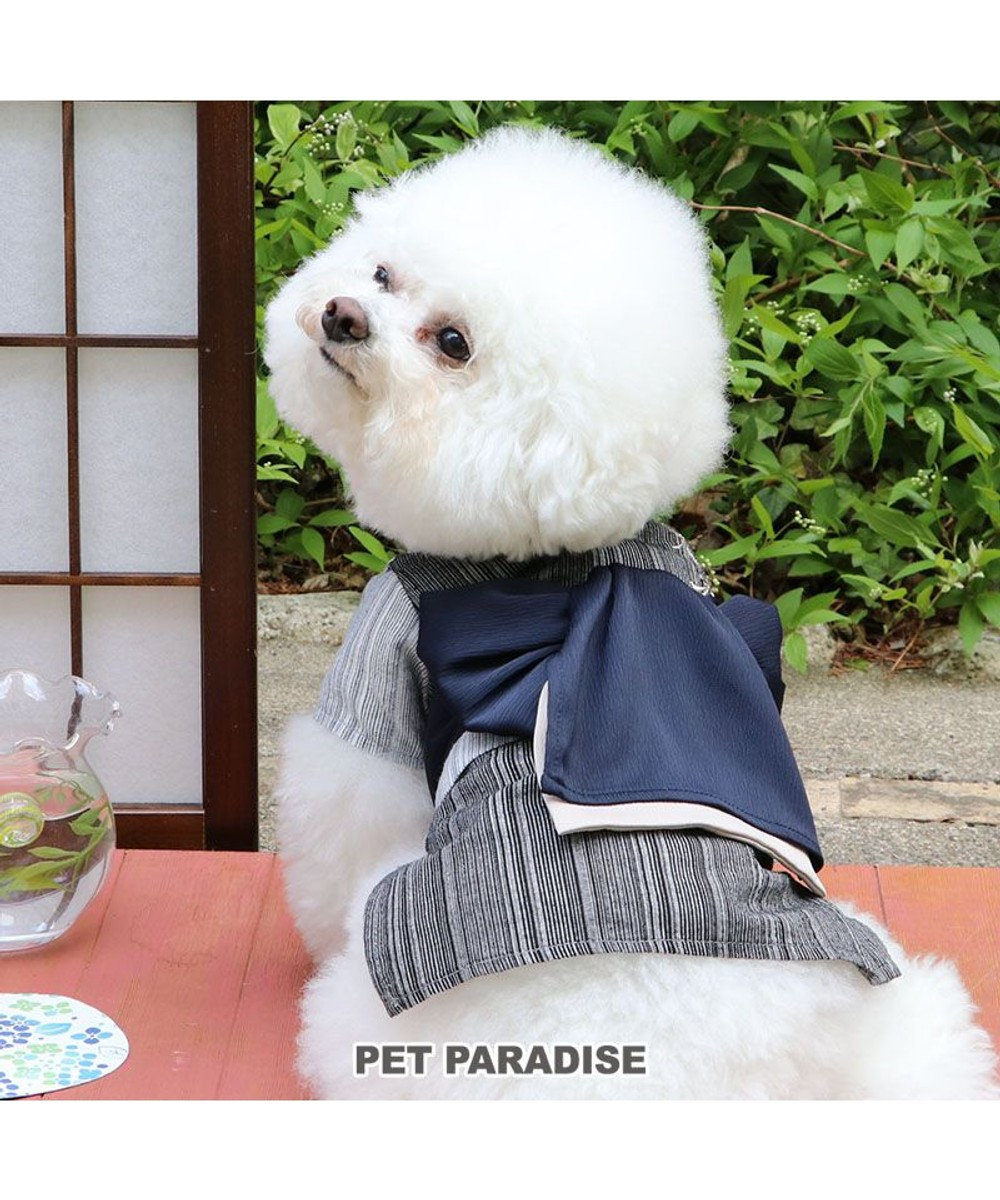 PET PARADISE ペットパラダイス 黒白 浴衣 とんぼ刺繍 小型犬 -