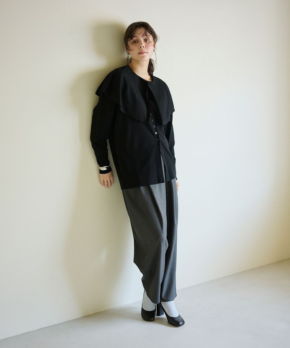 #Newans 【洗える】ファインボタンＶネックカーディガン 