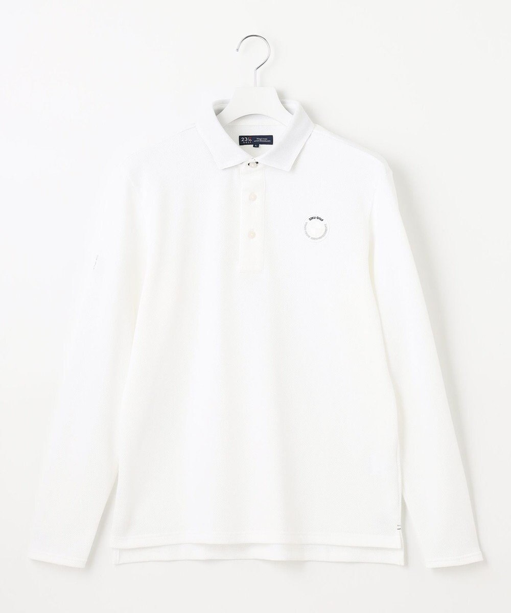 23区GOLF 定番人気【MEN】ハニカムカノコ 長袖ポロシャツ 