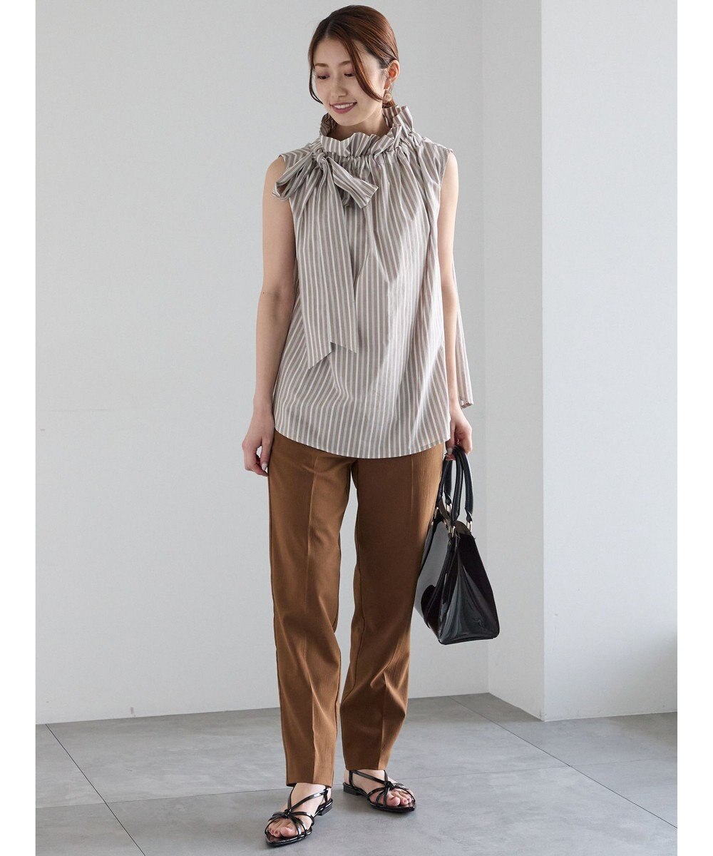 Te chichi メタル釦楊柳テーパードパンツ 