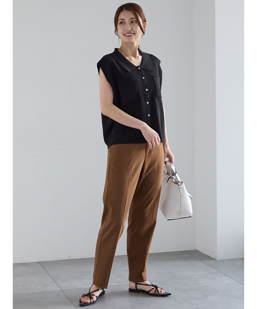 Te chichi メタル釦楊柳テーパードパンツ 