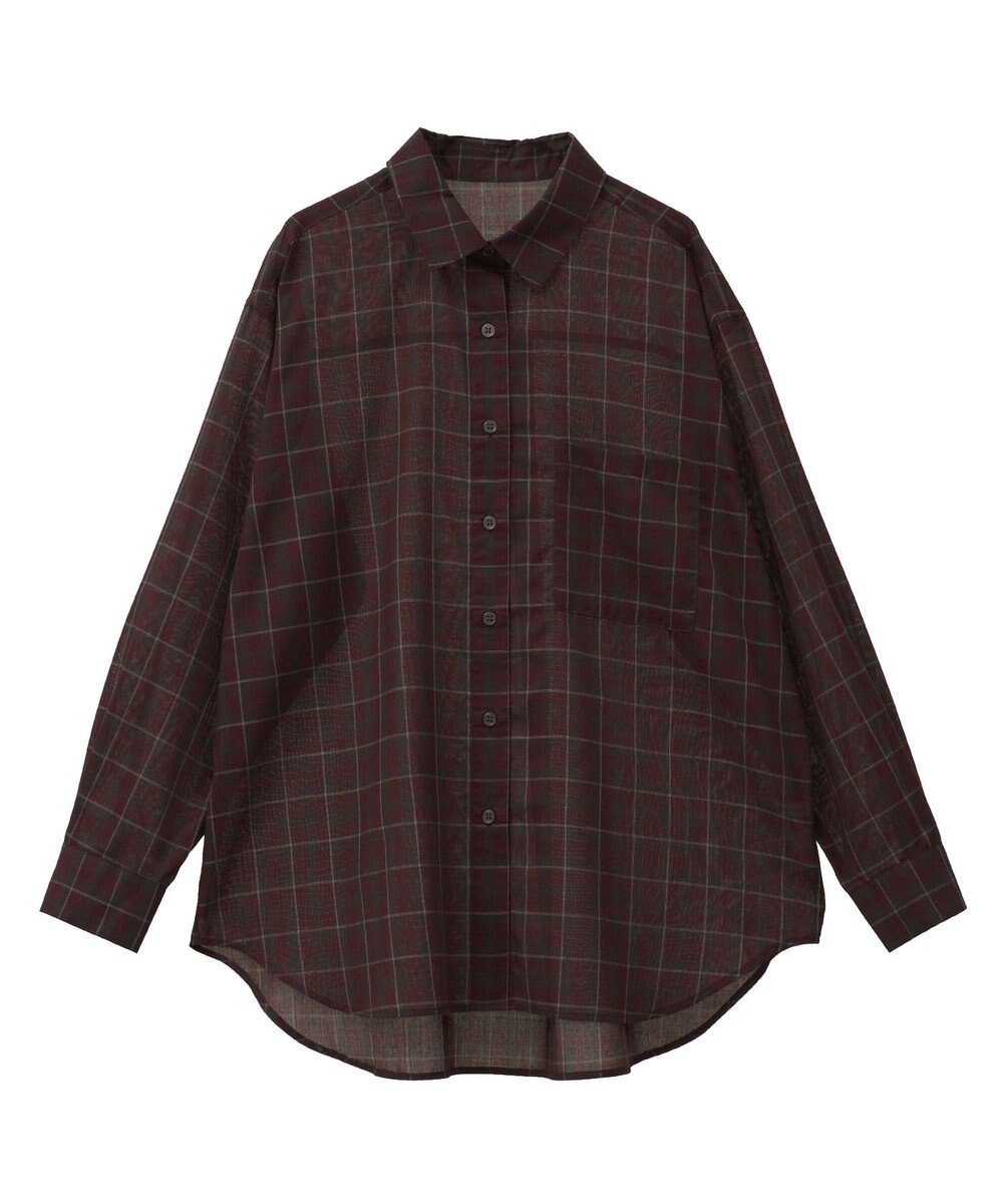 AMERICAN HOLIC シアーチェック柄オーバーシャツ 