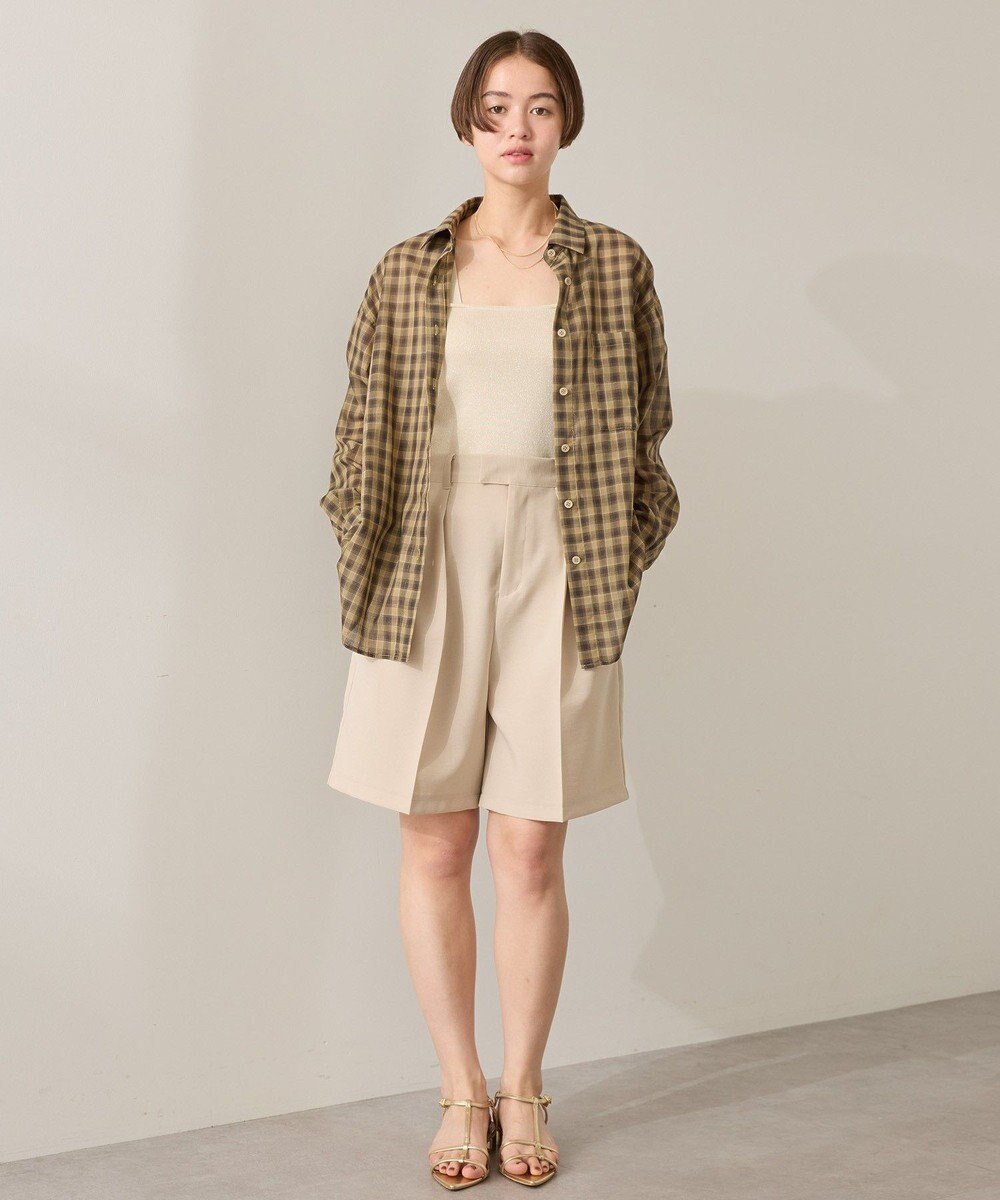 AMERICAN HOLIC シアーチェック柄オーバーシャツ 