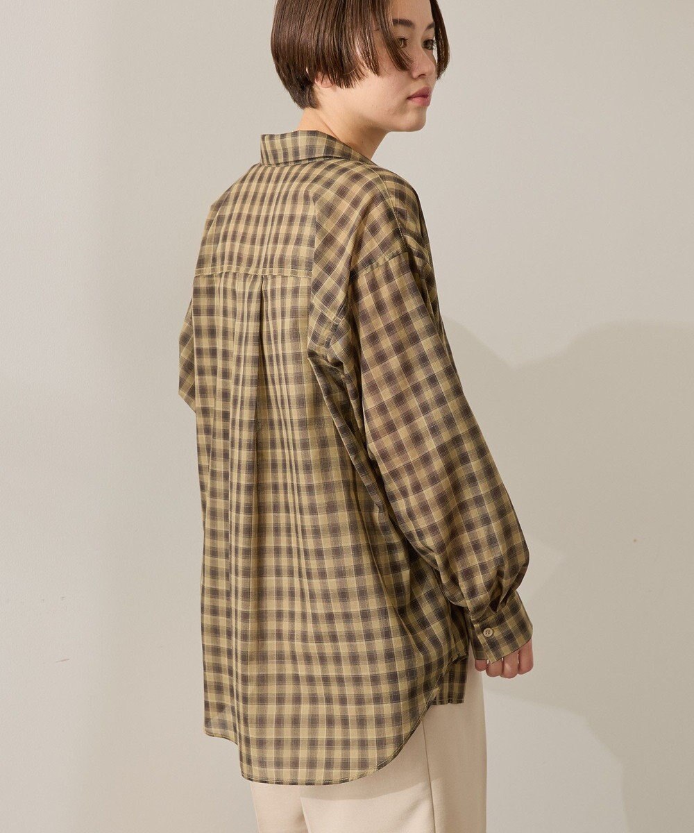 AMERICAN HOLIC シアーチェック柄オーバーシャツ 