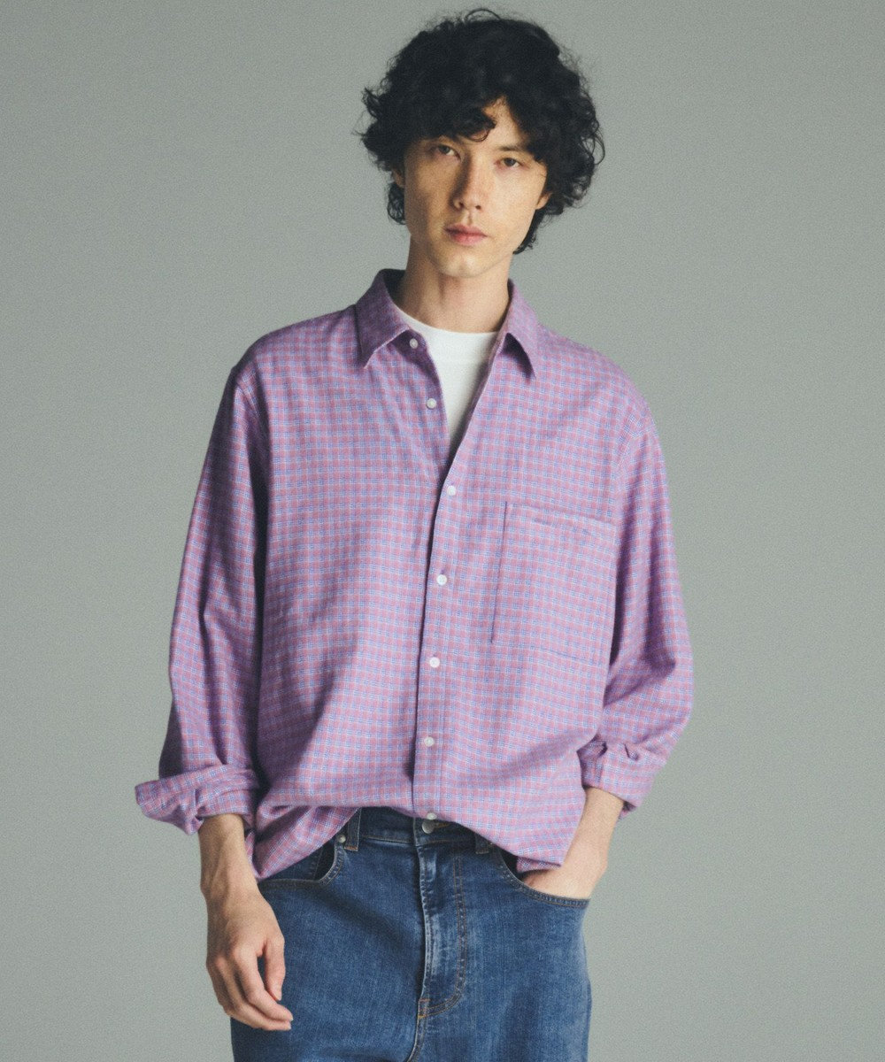 UNFILO MENS 【男女兼用】クリーンチェック ネルシャツ 