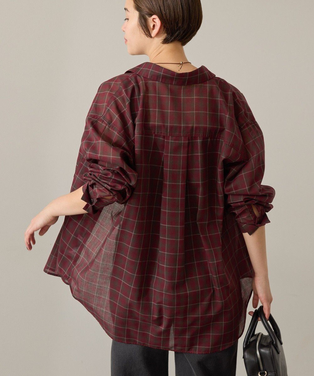 AMERICAN HOLIC シアーチェック柄オーバーシャツ 