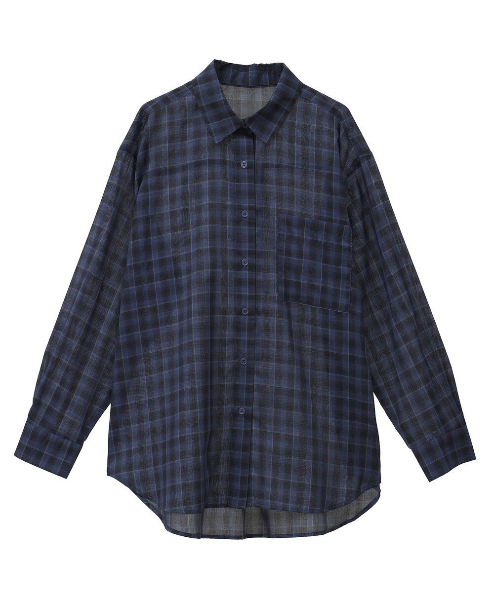 AMERICAN HOLIC シアーチェック柄オーバーシャツ 