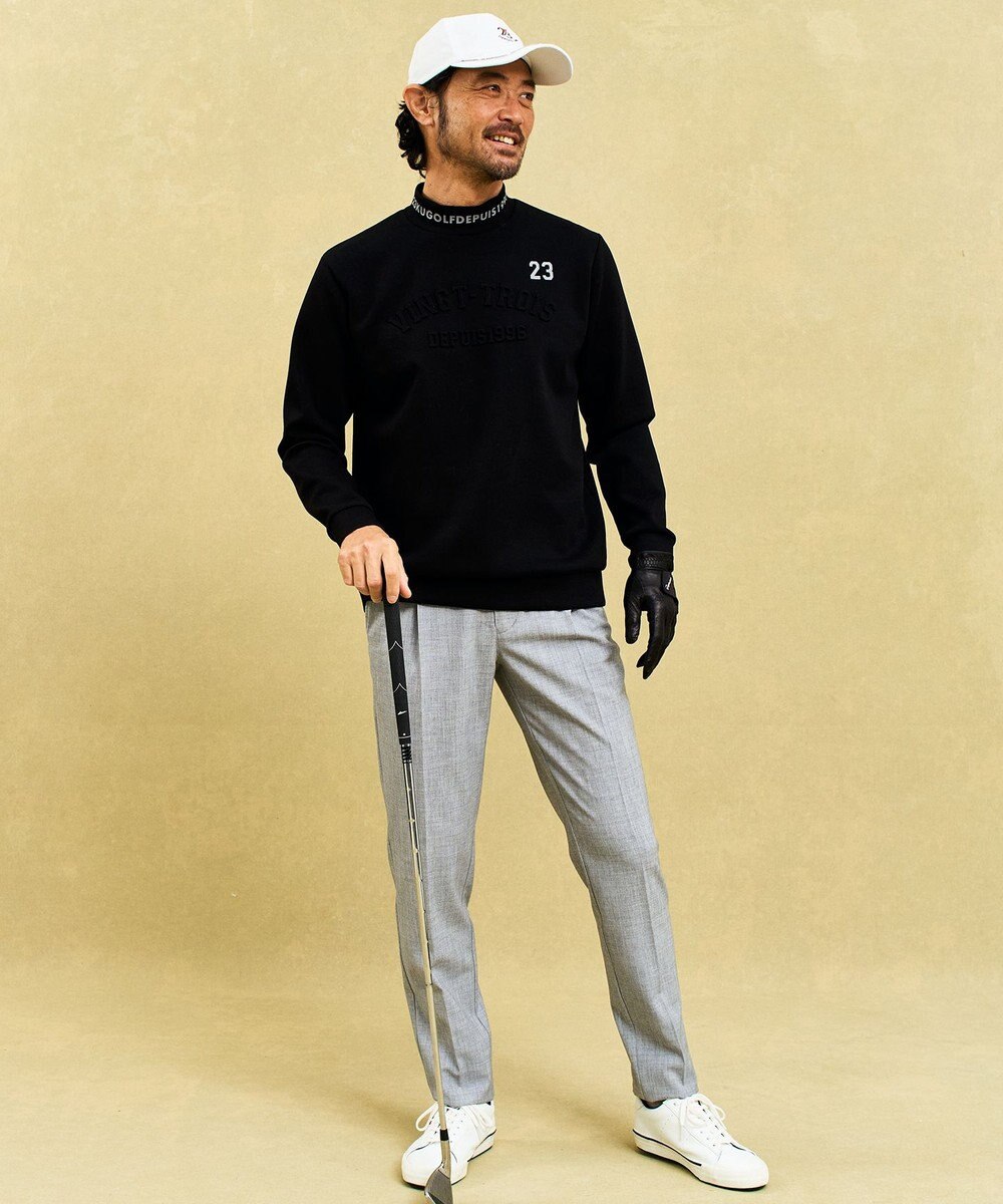 23区GOLF 【MEN】ウールライク　ワンタックテーパードパンツ 