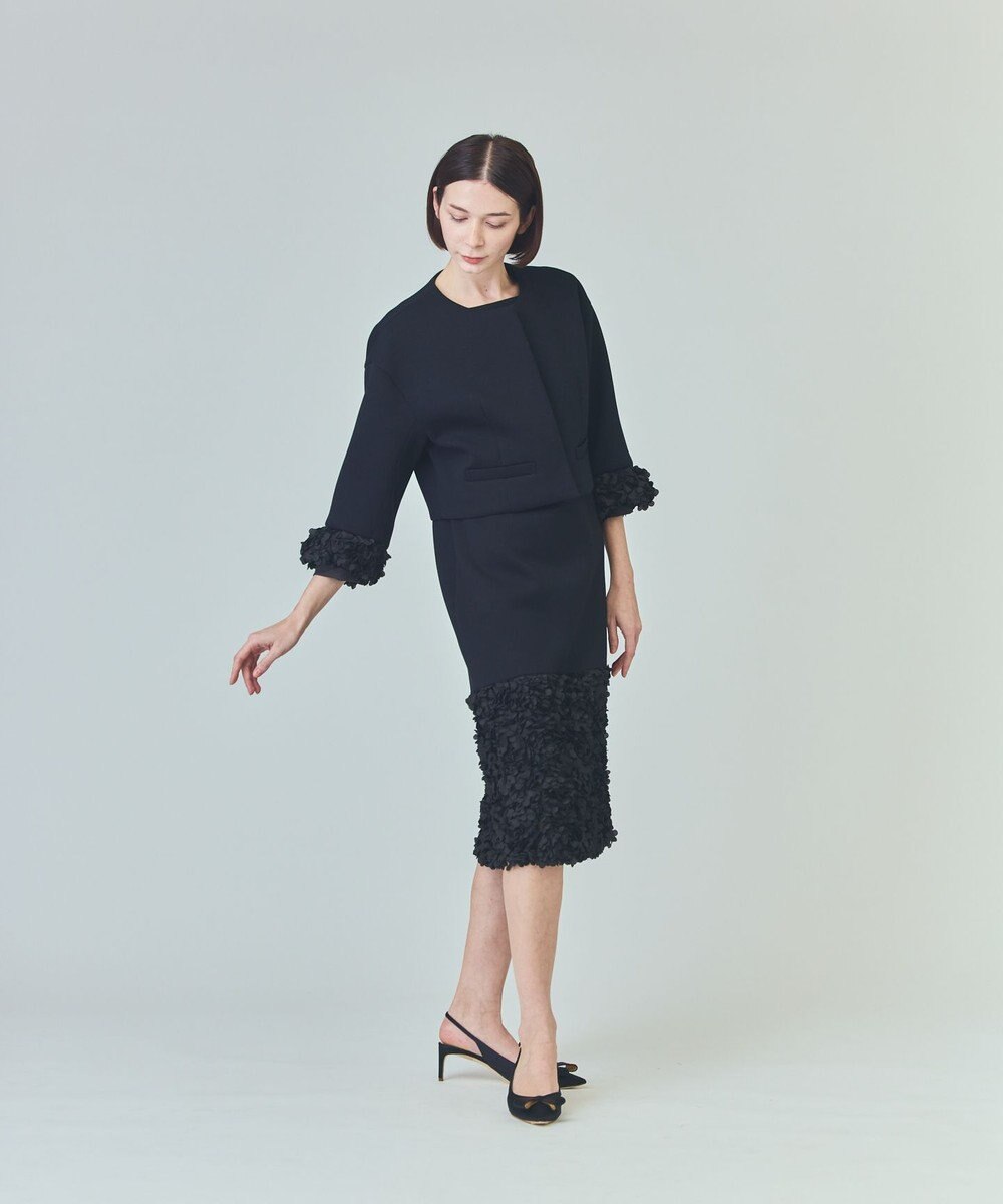 GRACE CONTINENTAL フラワーチュール切替ジャケット 