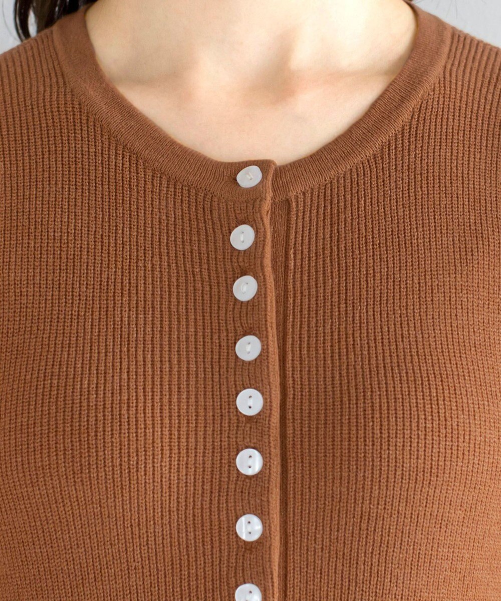 Tiaclasse 【洗える】パフ袖が大人可愛い袖コンビニットワンピース 