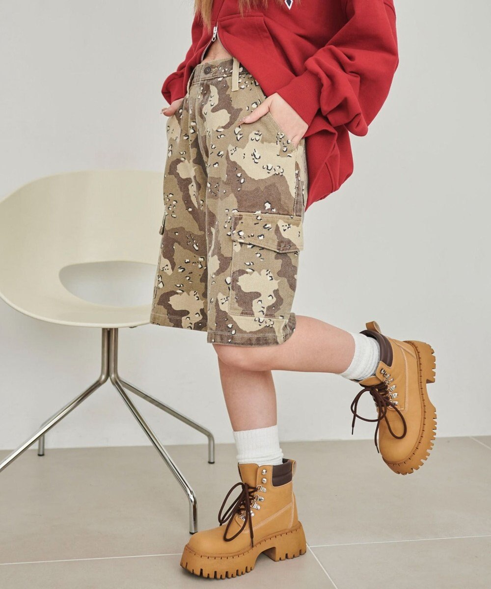 WEGO ヴィンテージウォッシュカーゴハーフパンツ 