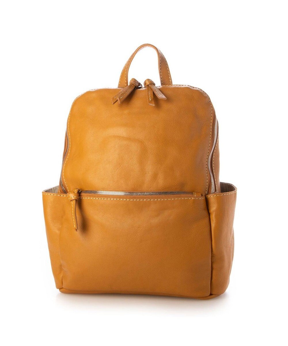 UNBILLION ペルケ perche / ダブルジッパー牛革バックパック 