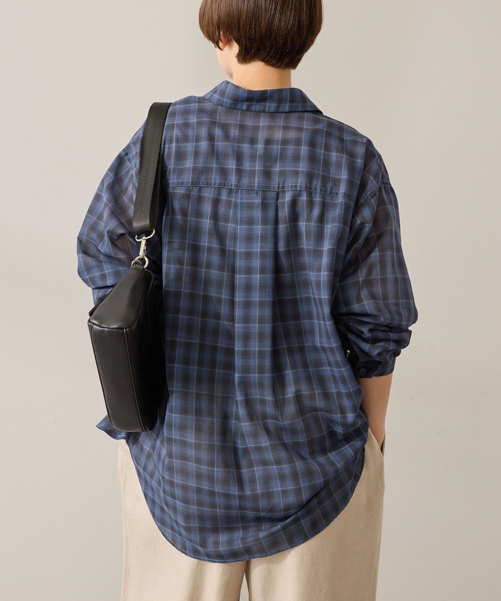 AMERICAN HOLIC シアーチェック柄オーバーシャツ 