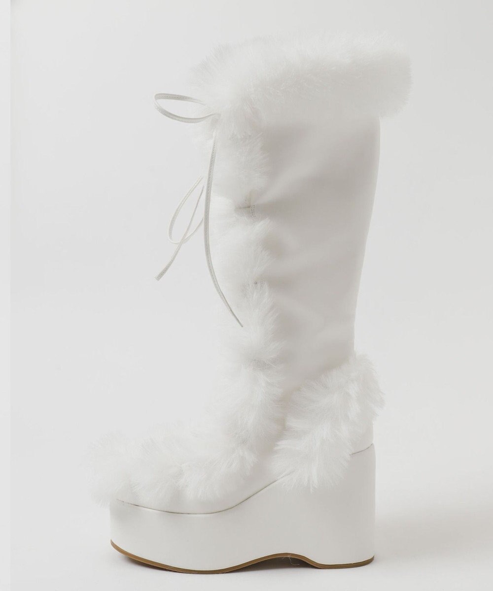 WEGO レースアップボリュームファーロングブーツ 