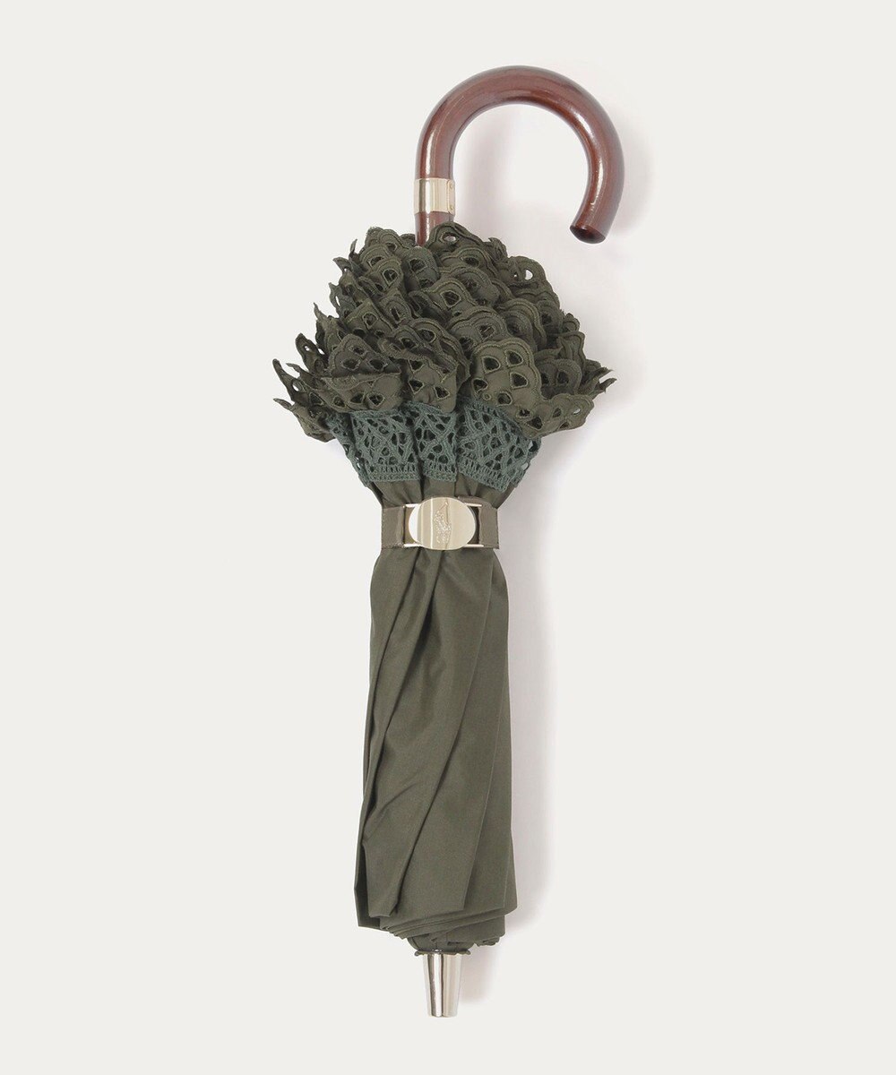 MOONBAT 【遮光/晴雨兼用日傘】POLO RALPH LAUREN(ポロ ラルフローレン) エンブフリル 折りたたみ傘 楽折 遮熱 UV 