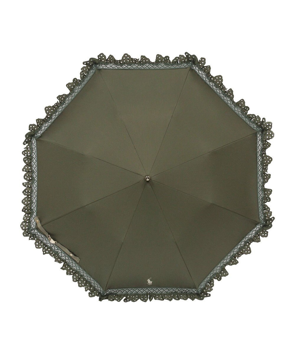 MOONBAT 【遮光/晴雨兼用日傘】POLO RALPH LAUREN(ポロ ラルフローレン) エンブフリル 折りたたみ傘 楽折 遮熱 UV 