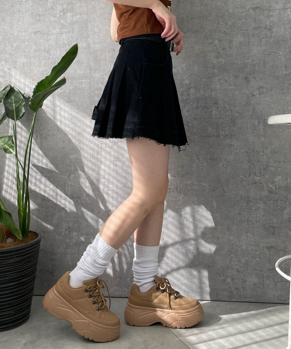 WEGO ベルトツキプリーツスカパン 