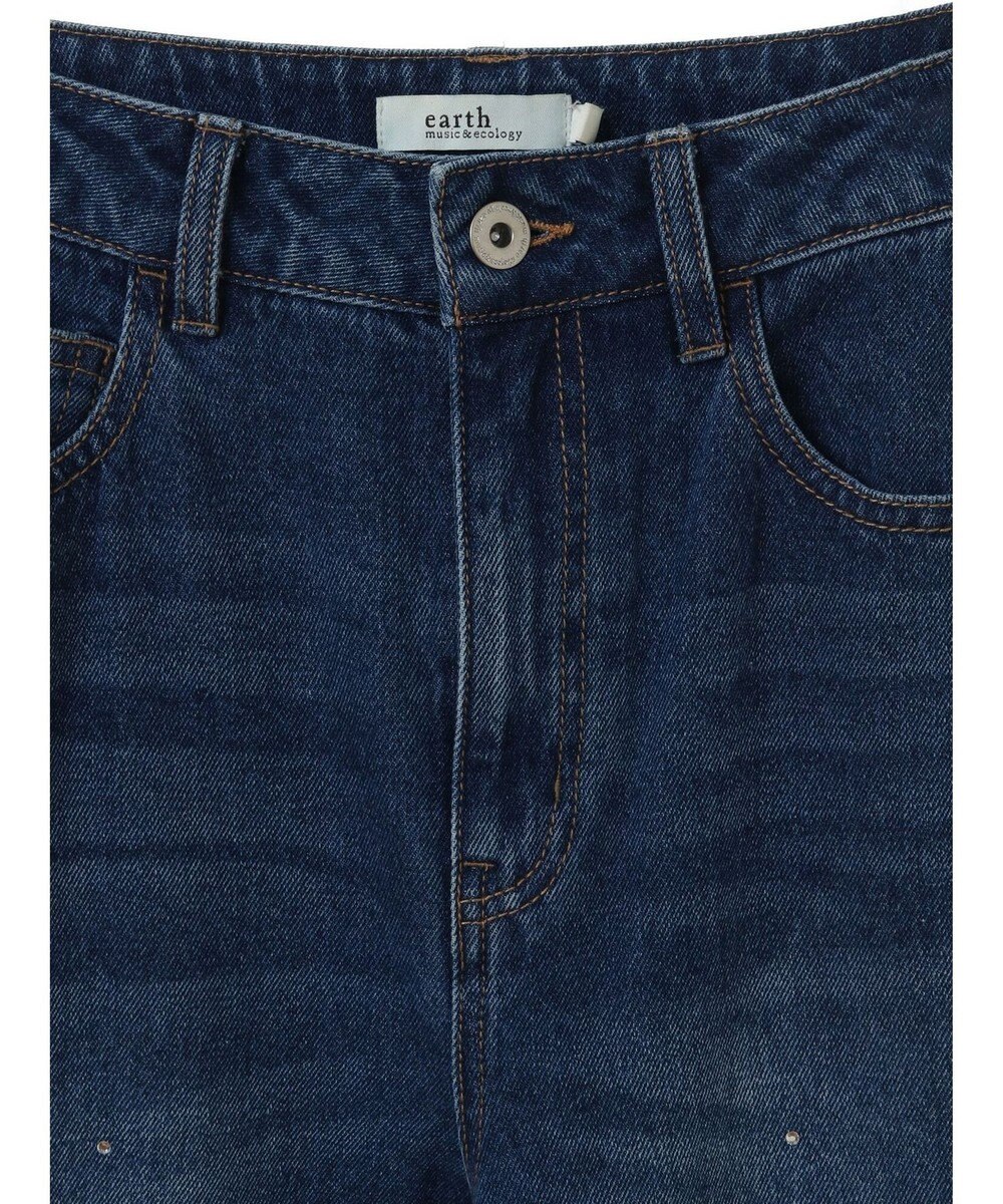 earth music&ecology ラインストーンフレアデニムパンツ 