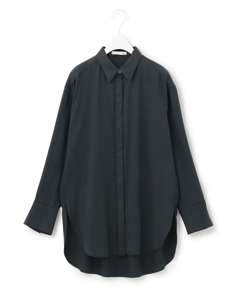 ICB 【洗える】 フィブリルツイル ロングシャツ 