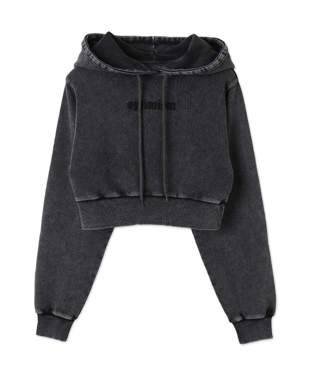 WEGO グラフィックアシッドウォッシュショートプルパーカー 