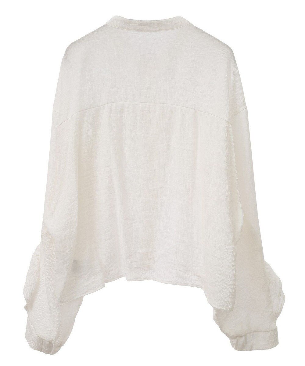 Green Parks シアーフリルショート丈ブラウス 