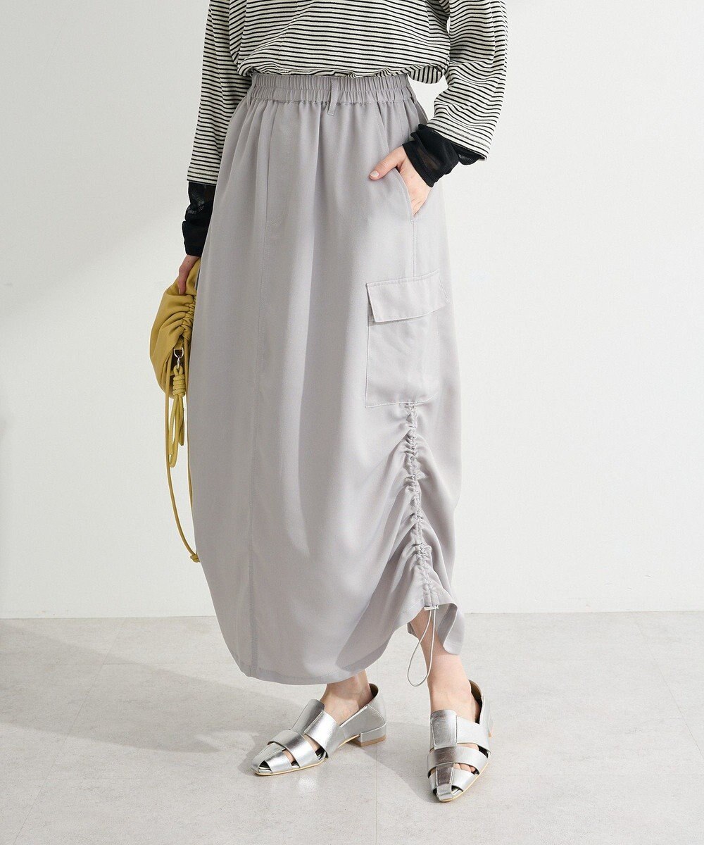 Green Parks サテンカーゴスカート 