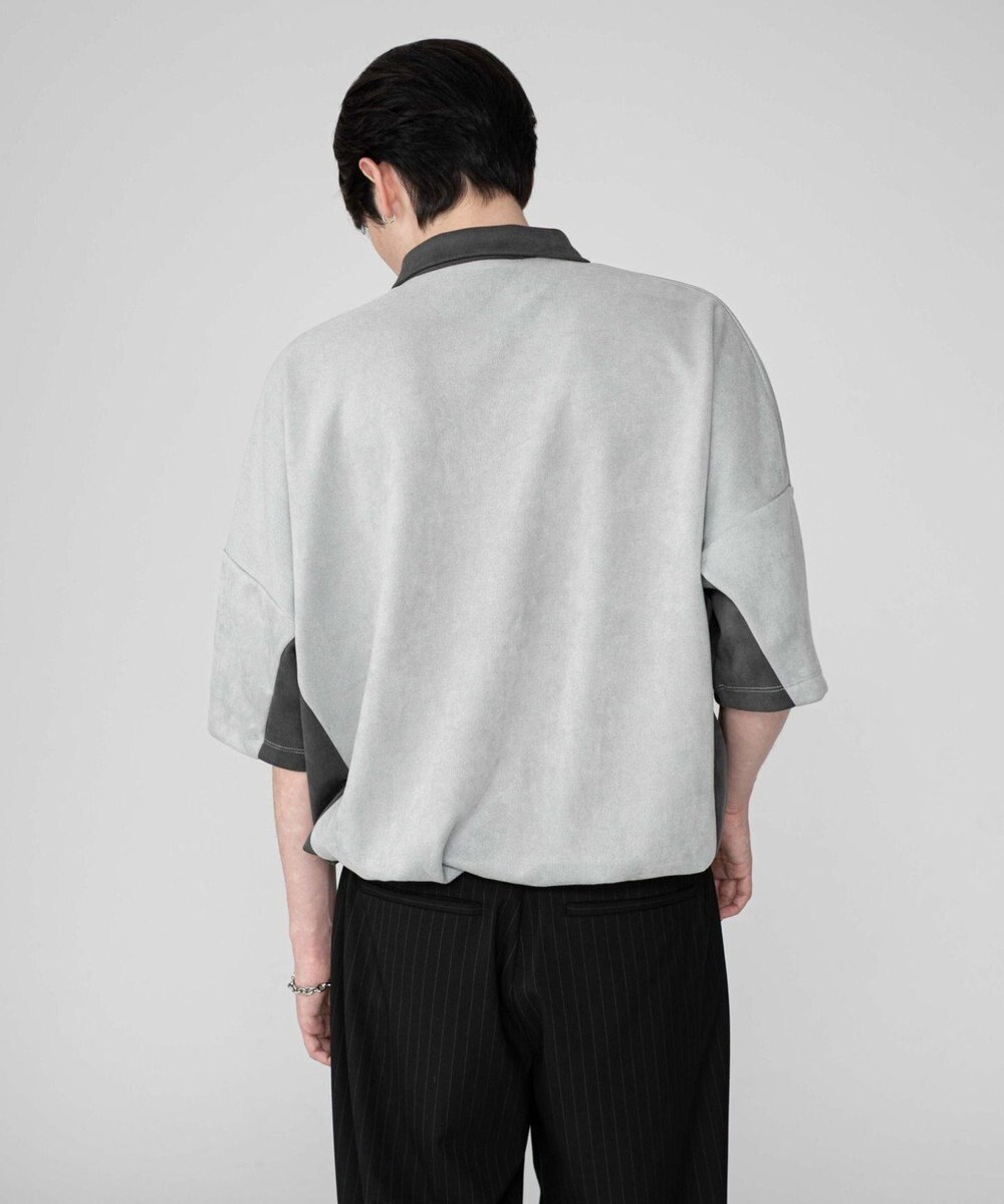 WEGO 【ユニセックス着用ITEM/MLサイズ展開】フェイクスウェードドルマンハーフZIPT（SS） 