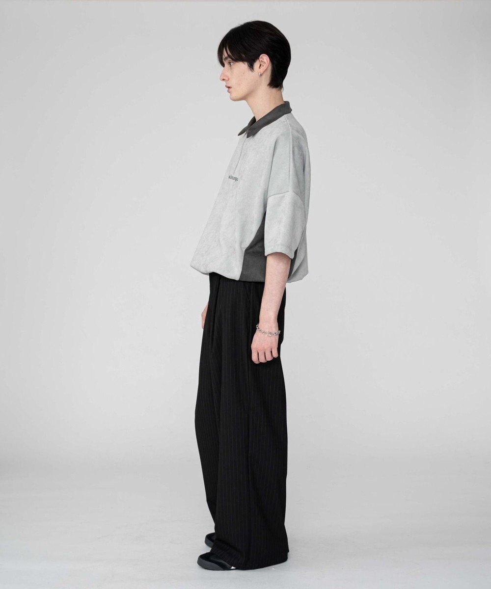 WEGO 【ユニセックス着用ITEM/MLサイズ展開】フェイクスウェードドルマンハーフZIPT（SS） 