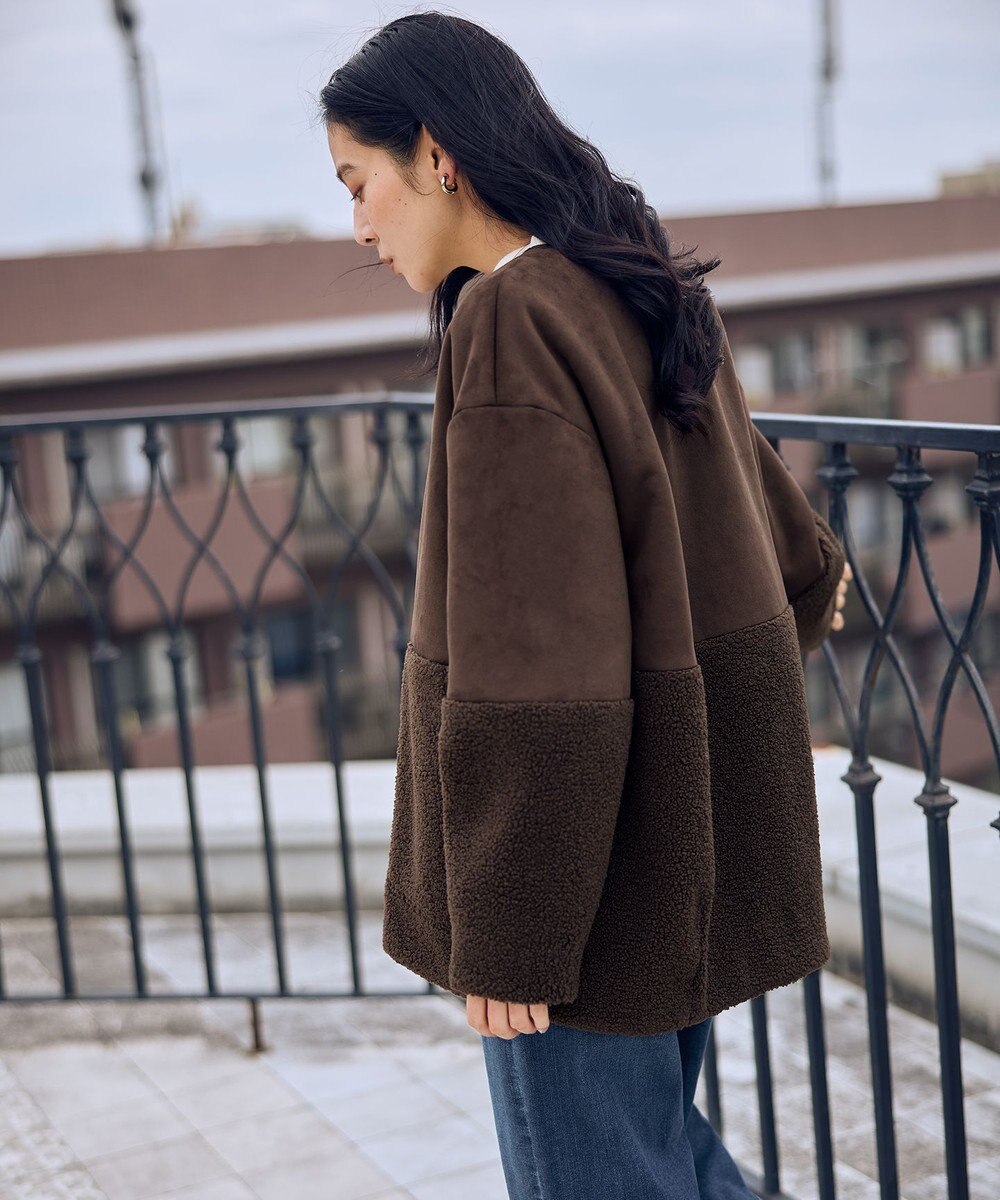 ANY L スエードボアコンビブルゾン 