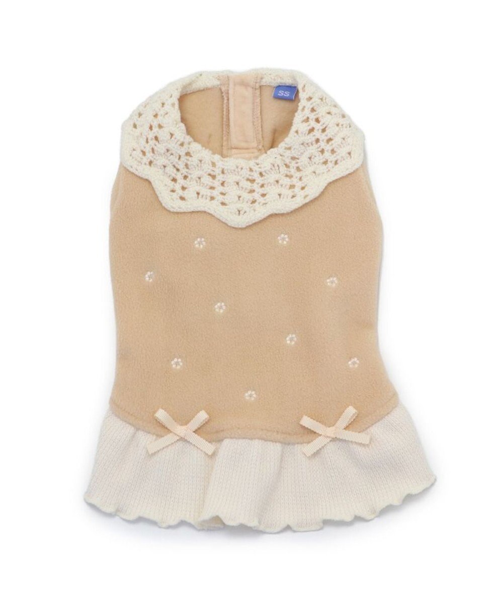 PET PARADISE ペットパラダイス ワンダフルストレッチ フリース 《お花刺繍》 小型犬 