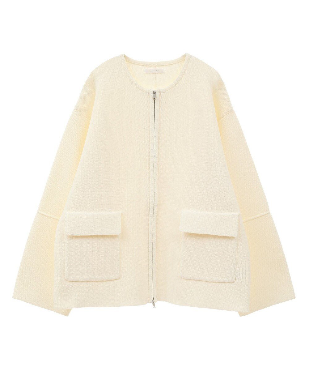 Green Parks ・ｓｗｉｎｇ　ｂｙ　Ｗ－ＺＩＰニットカーディガン 