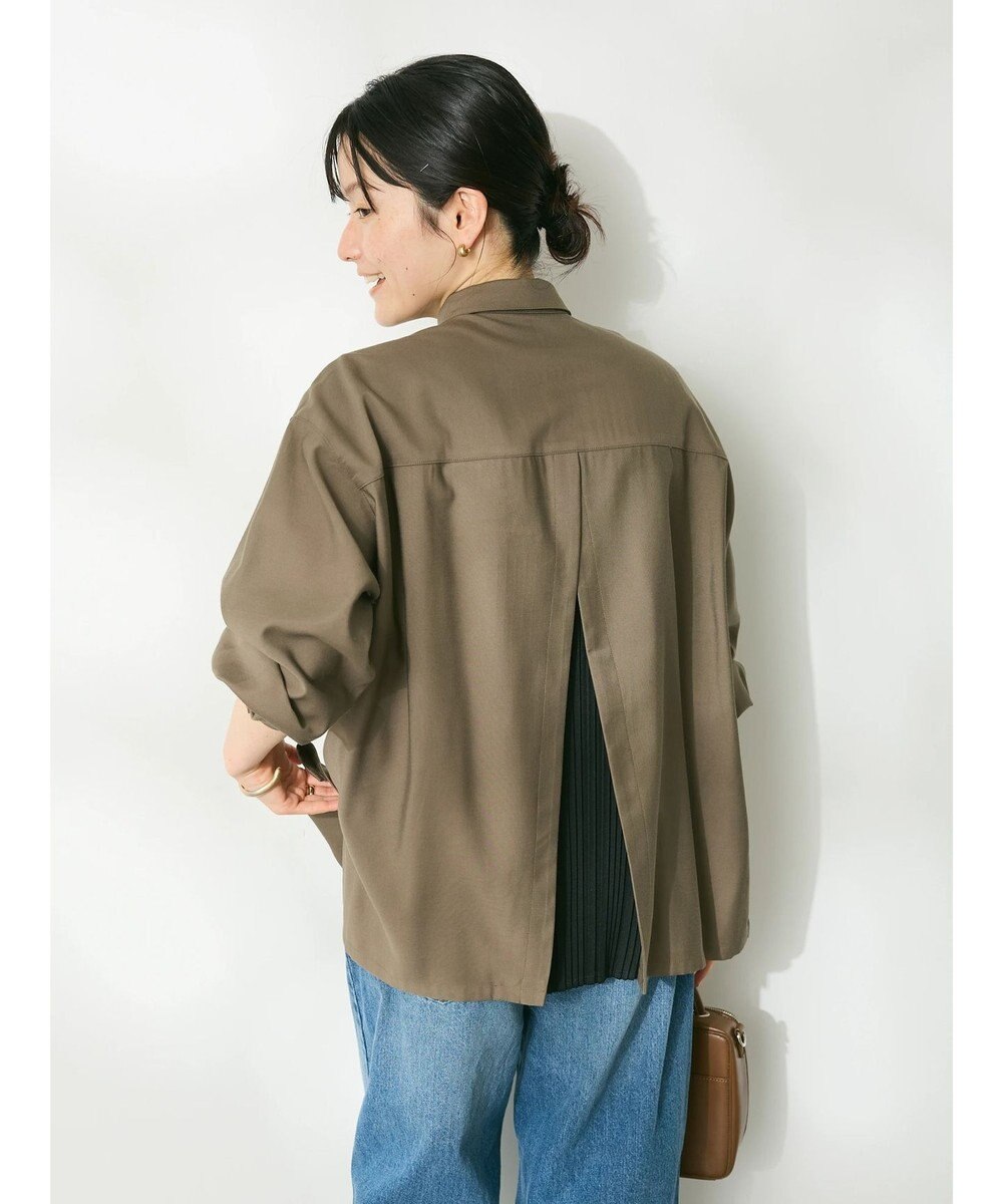 CRAFT STANDARD BOUTIQUE バックプリーツシャツ Khaki