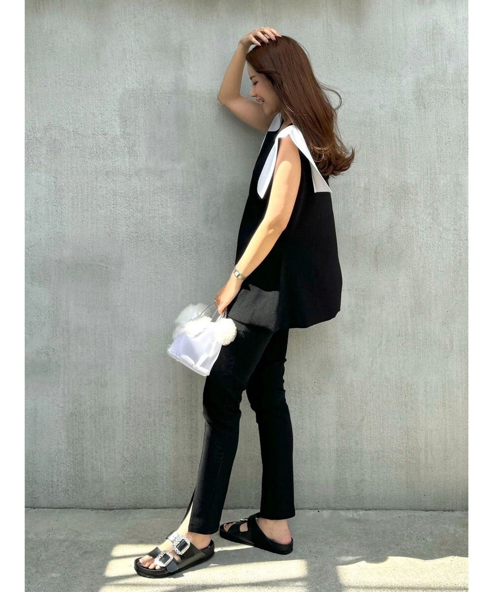 Green Parks ミラノリブノースリーブニットプルオーバー 