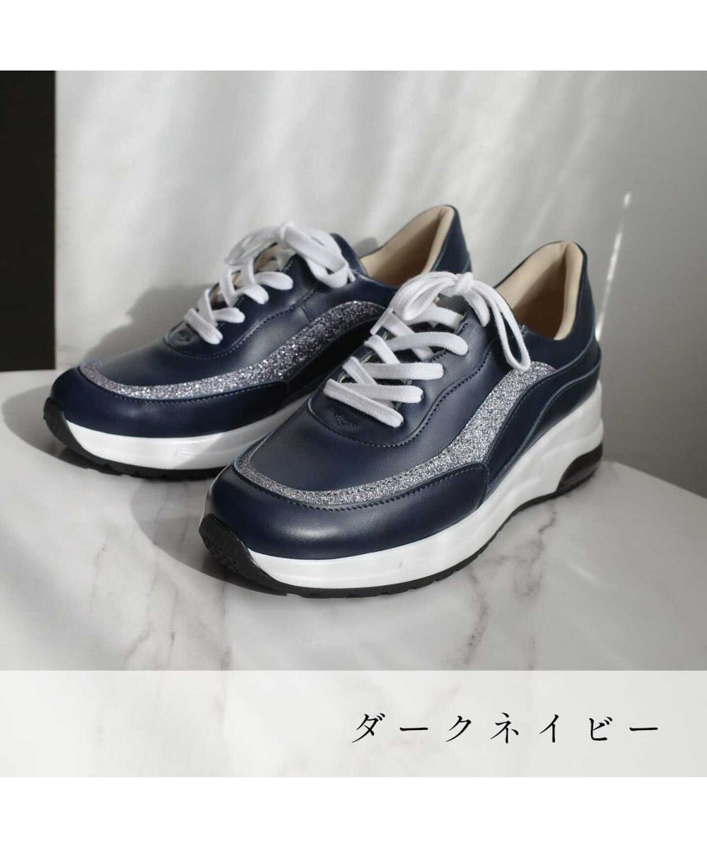 Pointer 日本製 本革厚底スニーカー 