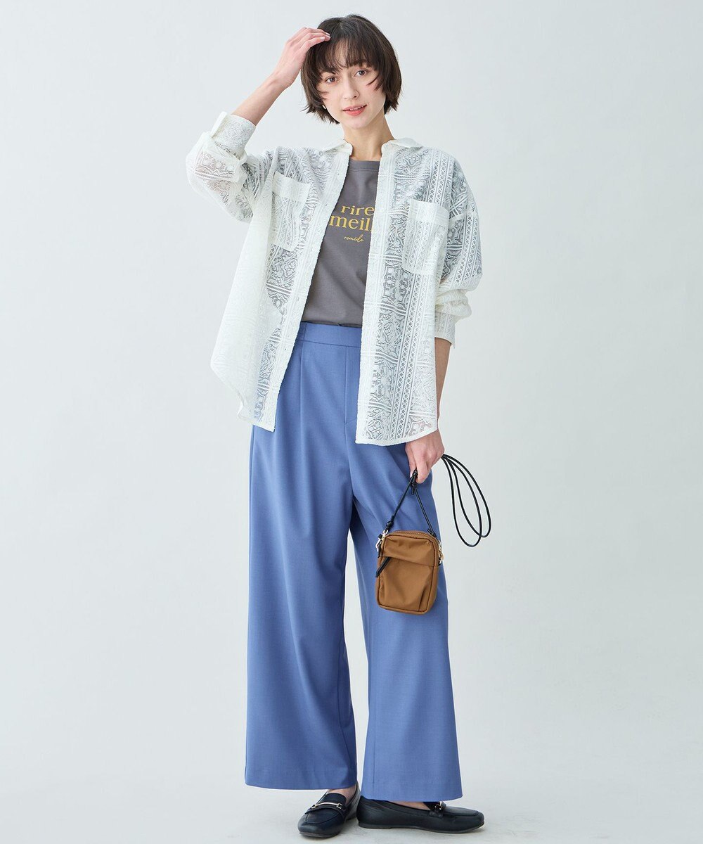 ANY L レースオーバーシャツ 