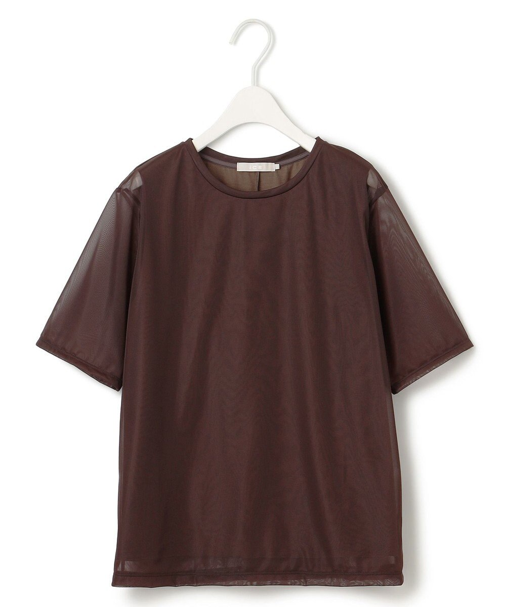 ICB L 【接触冷感・洗える】 チュールコンビ カットソー 